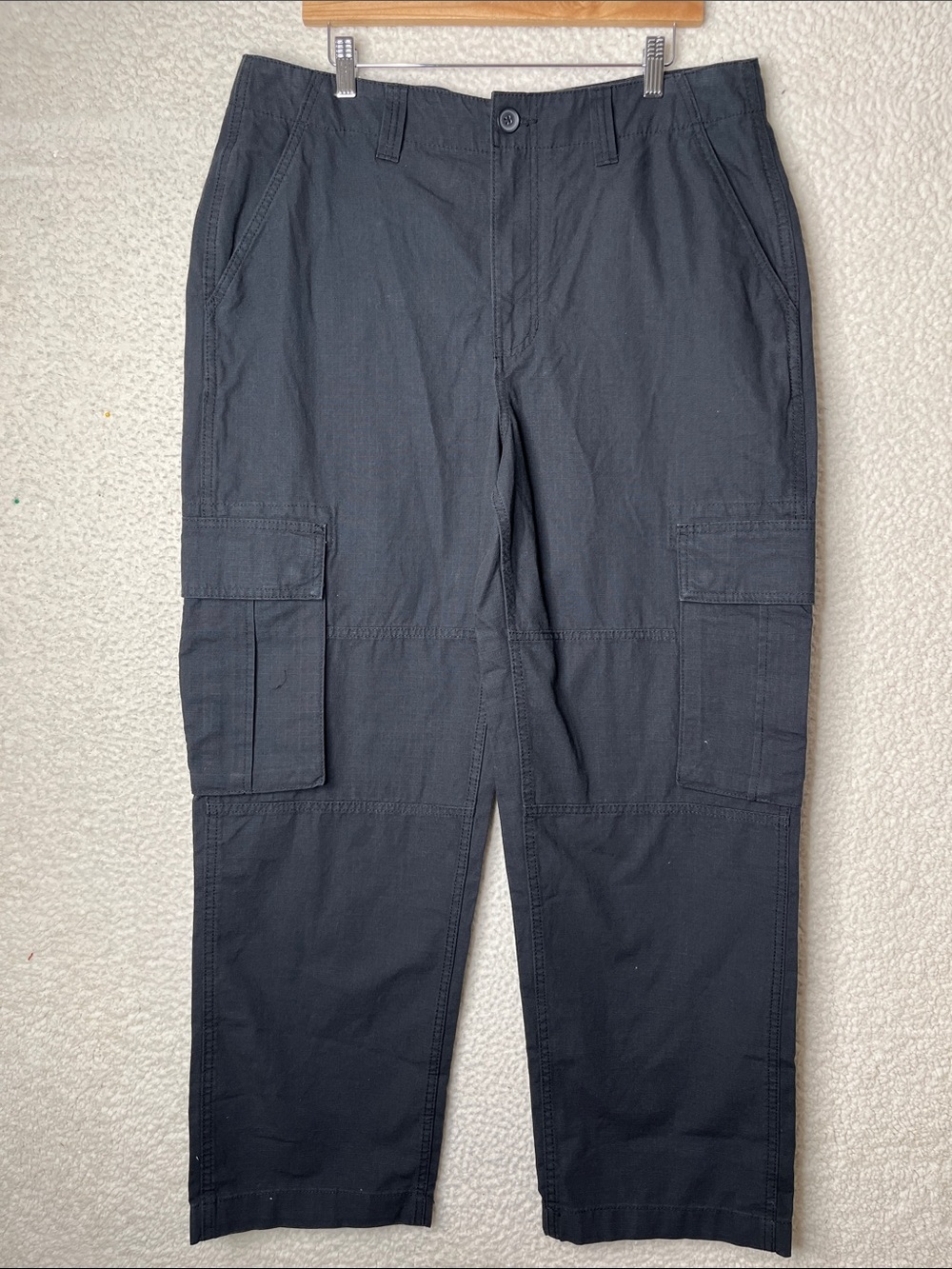 NWT Cotton On Mens Black Utility Baggy Cargo Pants Size 34